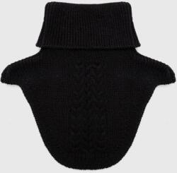 Answear Lab csősál gyapjú keverékből fekete, sima - fekete Univerzális méret - answear - 10 990 Ft