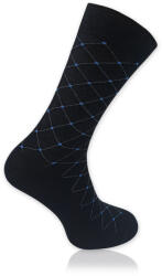 Willsoor Férfi fekete zokni kék pöttyös mintával 15166