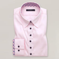 Willsoor Klasszikus világos rózsaszín női ing dekoratív mintával 15666