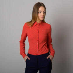 Willsoor Női ing piros színben, pöttyös mintával 12554