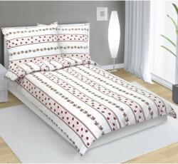 Bellatex Lenjerie de pat din flanelă Bellatex Trandafir cu dungi, 140 x 220 cm, 70 x 90 cm, 140 x 220 cm, 70 x 90 cm Lenjerie de pat