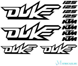 KTM Duke 125 "1" matrica szett
