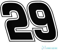 29-es szám matrica