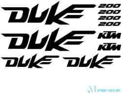 KTM 200 Duke matrica szett