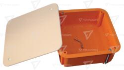 TRACON Doză ghips-carton, cu capac, portocaliu 100×100×45mm (GD100)