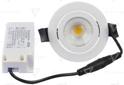 TRACON Corp de iluminat LED încastrat, rotund, reglabil 200-240 V, 50Hz, 5W, 4000K, 510lm, 60? °, IP65, EEI=F (DLCOBD5W)