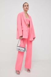 Max&Co MAX&Co. nadrág x Anna Dello Russo női, rózsaszín, magas derekú egyenes - rózsaszín 36