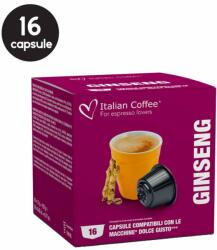 Italian Coffee 16 Capsule Italian Coffee Ginseng - Compatibile Dolce Gusto