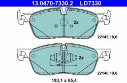 ATE set placute frana, frana disc ATE 13.0470-7330.2 - centralcar