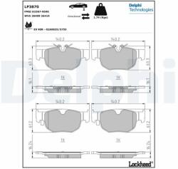 DELPHI set placute frana, frana disc DELPHI LP3870 - centralcar