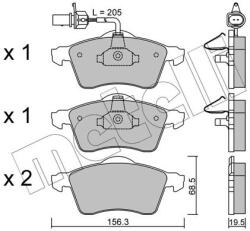 METELLI set placute frana, frana disc METELLI 22-0263-1