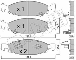 METELLI set placute frana, frana disc METELLI 22-0525-0