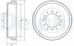 DELPHI Tambur frana DELPHI BF590 - centralcar