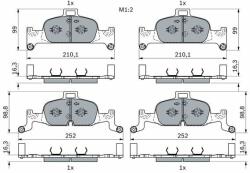 Bosch set placute frana, frana disc BOSCH 0 986 424 432 - centralcar