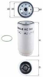 MAHLE filtru combustibil MAHLE KC 505D