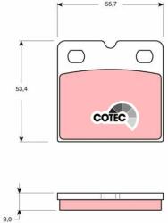 TRW set placute de frana, frana de parcare cu disc TRW GDB1641 - centralcar