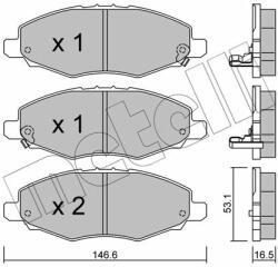 METELLI set placute frana, frana disc METELLI 22-0798-0