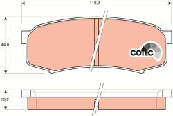 TRW set placute frana, frana disc TRW GDB1182 - centralcar