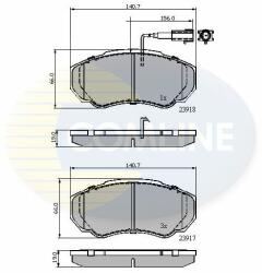 COMLINE set placute frana, frana disc COMLINE CBP11040