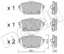 METELLI set placute frana, frana disc METELLI 22-1236-0