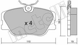 METELLI set placute frana, frana disc METELLI 22-0061-0