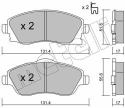 METELLI set placute frana, frana disc METELLI 22-0340-0