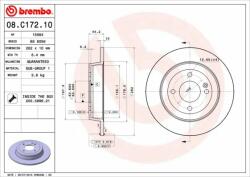 BREMBO Disc frana BREMBO 08. C172.10 - centralcar