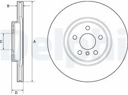 DELPHI Tarcza Ham. Przod Bmw X1 F48 14-