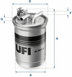 UFI filtru combustibil UFI 24.451. 00