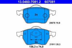 ATE set placute frana, frana disc ATE 13.0460-7081.2 - centralcar