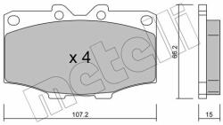 METELLI set placute frana, frana disc METELLI 22-0109-0