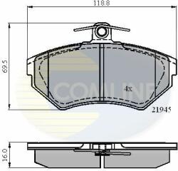 COMLINE set placute frana, frana disc COMLINE - centralcar - 77,80 RON