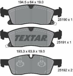 TEXTAR set placute frana, frana disc TEXTAR 2519002 - centralcar