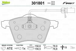 VALEO set placute frana, frana disc VALEO 301801 - centralcar