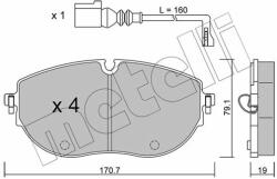 METELLI set placute frana, frana disc METELLI 22-1322-0