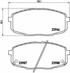 BREMBO set placute frana, frana disc BREMBO P 30 034X