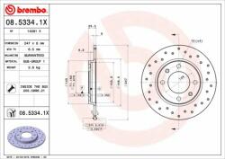 BREMBO Disc frana BREMBO 08.5334. 1X