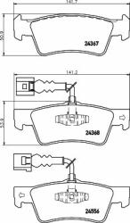 Hella Pagid set placute frana, frana disc HELLA PAGID 8DB 355 012-441