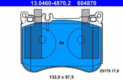 ATE set placute frana, frana disc ATE 13.0460-4870.2 - centralcar