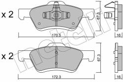 METELLI set placute frana, frana disc METELLI 22-0906-0