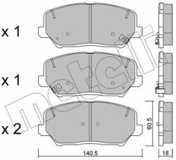 METELLI set placute frana, frana disc METELLI 22-0997-0