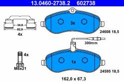 ATE set placute frana, frana disc ATE 13.0460-2738.2 - centralcar