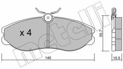 METELLI set placute frana, frana disc METELLI 22-0198-0