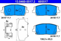 ATE set placute frana, frana disc ATE 13.0460-5517.2 - centralcar