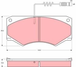 TRW set placute frana, frana disc TRW GDB1067 - centralcar