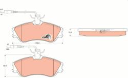 TRW set placute frana, frana disc TRW GDB1260 - centralcar