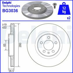 DELPHI Tarcza Ham. Skoda Octavia