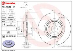 BREMBO Disc frana BREMBO 09. C932.11