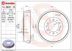 BREMBO Tambur frana BREMBO 14. D637.10 - centralcar