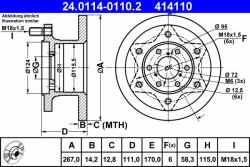 ATE Disc frana ATE 24.0114-0110.2